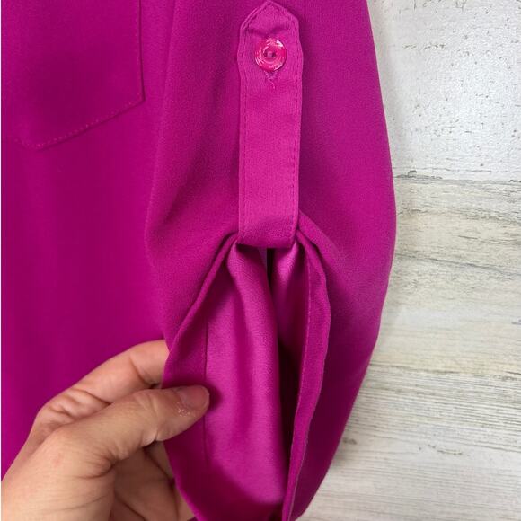 Trina Turk womens medium Kaiko 3/4 Sleeve Half-Zip mini dress lightweight crew - Picture 8 of 8